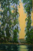 Georgia - Wysteria In Trees - Oil On Canvas